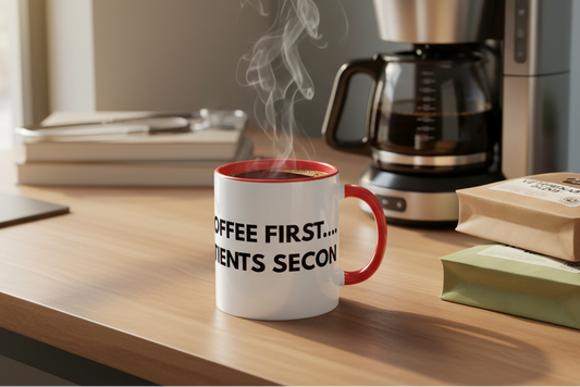 Coffee First Patients Second with Coffee Maker