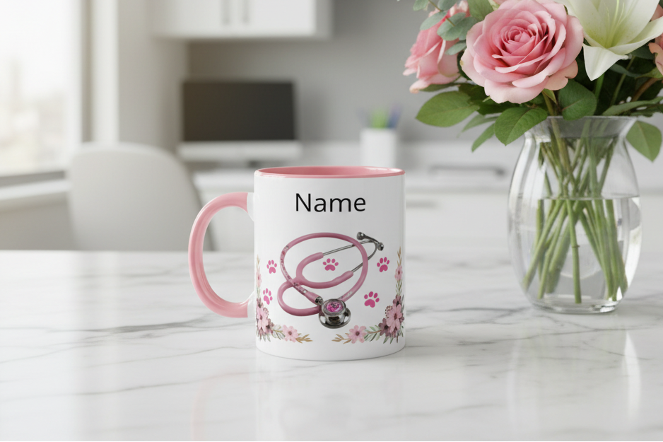 Pretty in Pink Personalised Mug Lifestyle
