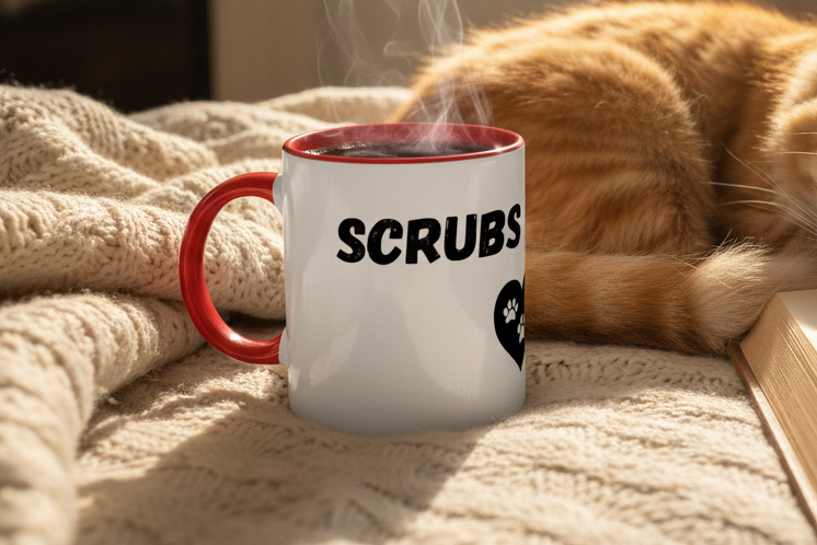 'Scrubs and Paws' Mug Mockup