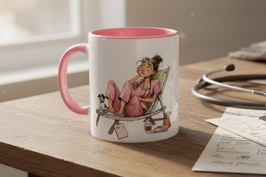 The Exhausted Vet Life Mug Mockup