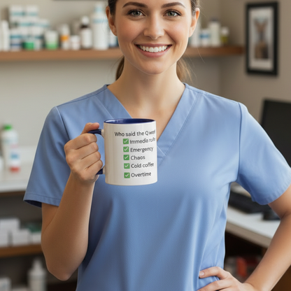 The Q Word Mug - Square Lifestyle Mockup