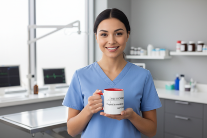 Vet tech woman holding Vet Tech Expert Mug