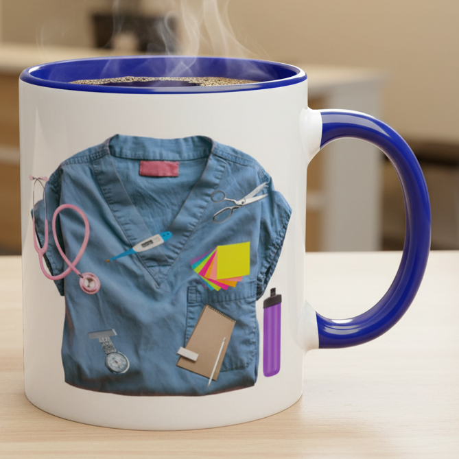 What's in My Scrubs Pocket Mug Mockup